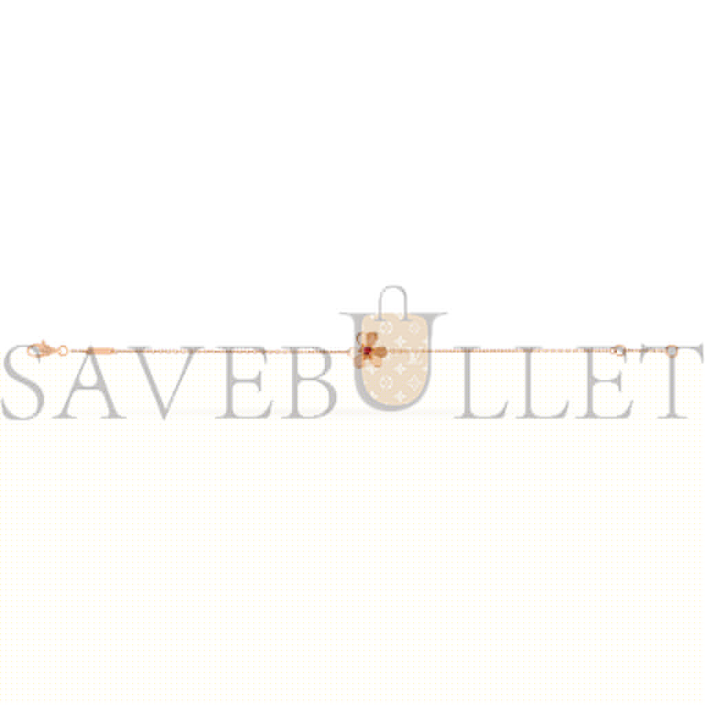 VAN CLEEF ARPELS FRIVOLE BRACELET, MINI MODEL - ROSE GOLD, RUBY  VCARP7S900